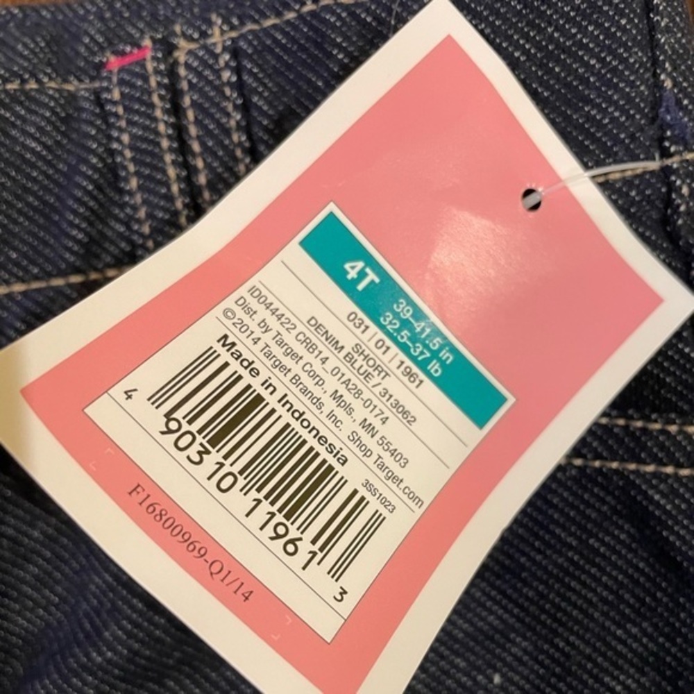 5 for $25 ❄️ Circo Denim Shorts Blue Girls 4T NEW - Picture 3 of 4